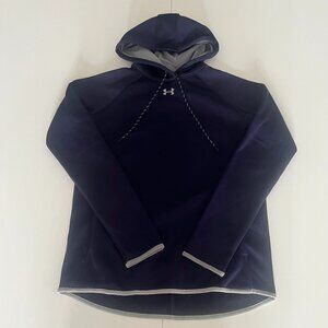 NWT $55 Womens UNDER ARMOUR STORM HOODIE Cold Gear MEDIA POCKET Blue SMALL